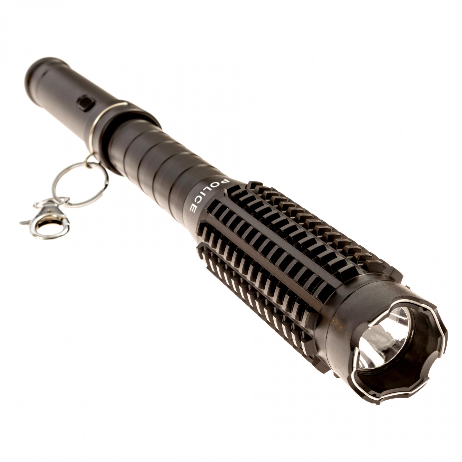 POLICE All Metal Stun Baton Flashlight Rechargeable
